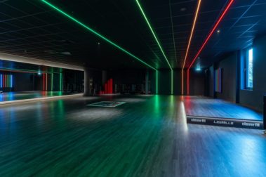 Fitness Kursraum Beleuchtung made by Aschenbach