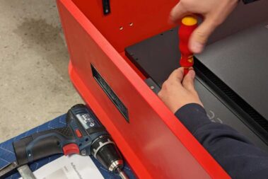 Info-Terminal Produktion bei Aschenbach