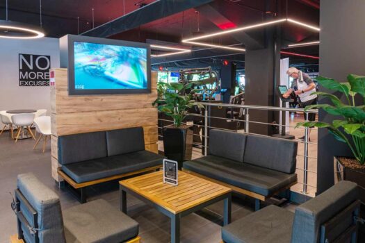 Lounge im Fitnessstudio - Beispiel