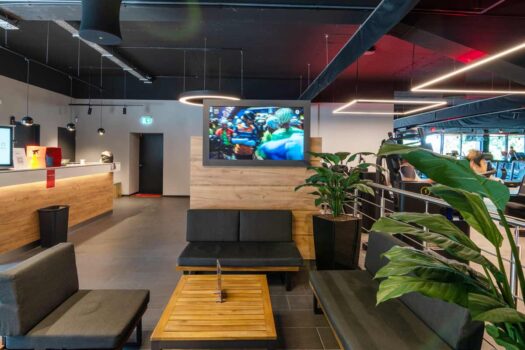 Lounge im Fitnessstudio - Beispiel